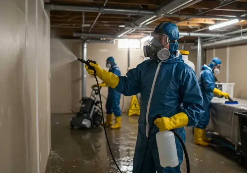 Basement Sanitization and Antimicrobial Treatment process in Toombs County, GA