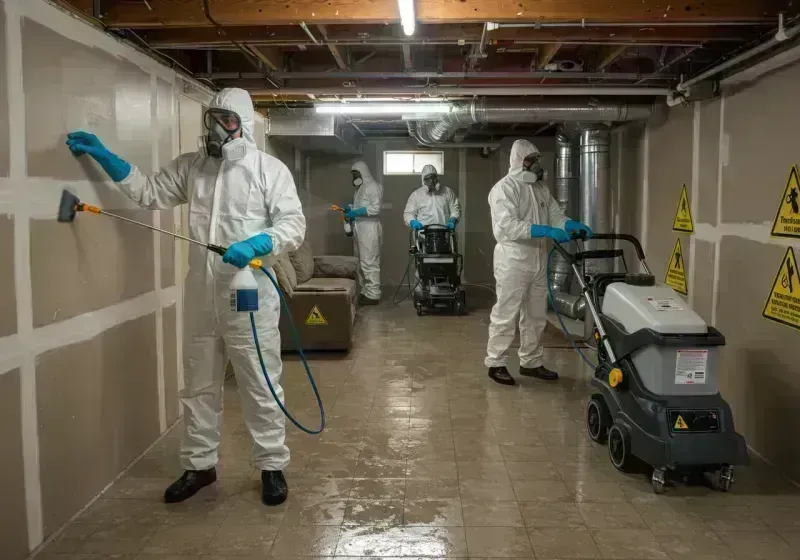 Basement Moisture Removal and Structural Drying process in Toombs County, GA